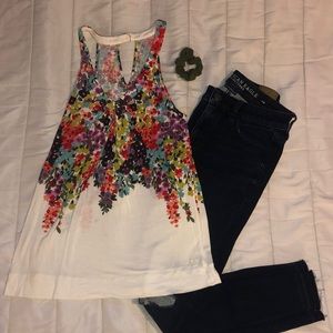 Summer time floral tank